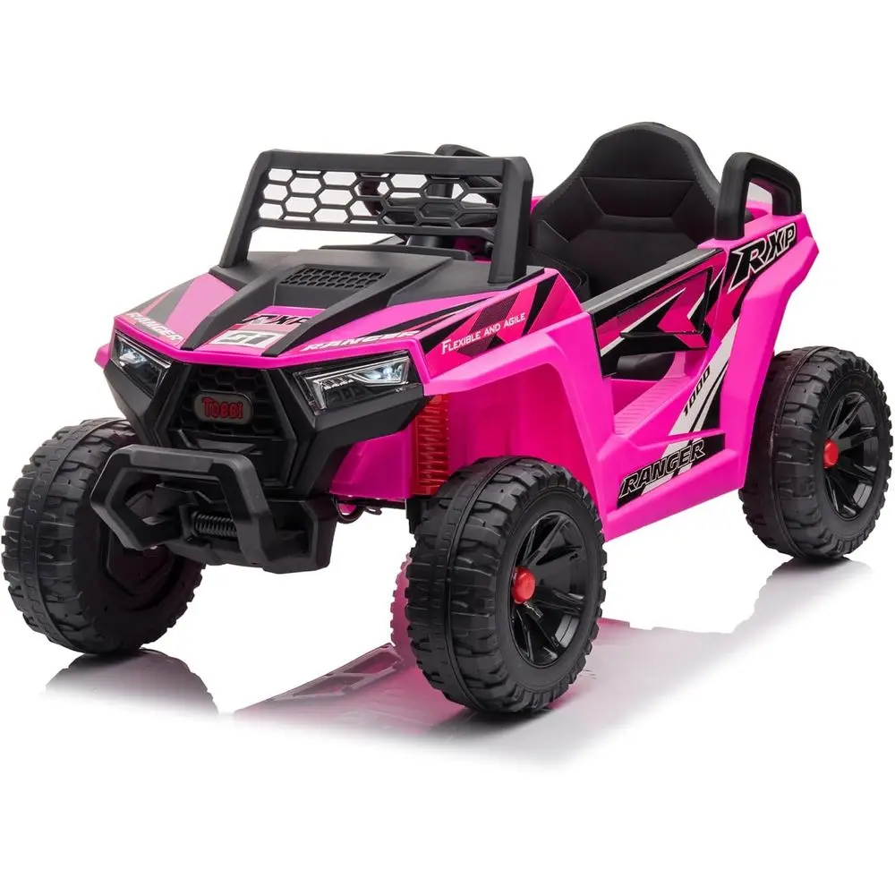 Samochodzik dla dzieci 12V, elektryczny terenowy pickup dla maluchów, pojazd na baterie z 4 kołami do jazdy z podwójnymi silnikami 25W