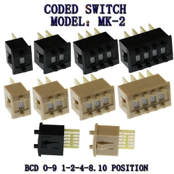 MK-2 BCD 8421C coding switch 0-9 code toggle switch 1/2/3/4 digital switch 5 contacts