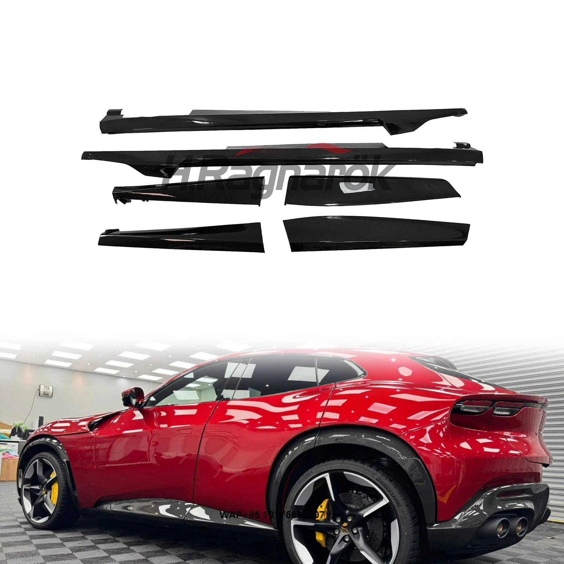 Purosangue Automotive Accessories OEM Style Dry Carbon Fiber Body Kits Auto Parts Side Skirt for ‘Ferrari Purosangue