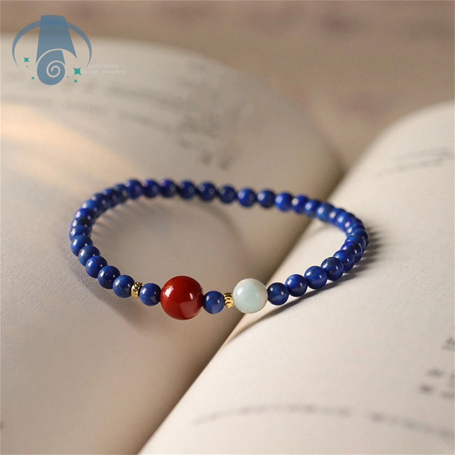 Shoushan Stone Bracelet Women Natural Lapis Lazuli Style Healing Crystal Protection Stretch Cord Wrist Luck Gift for Friends