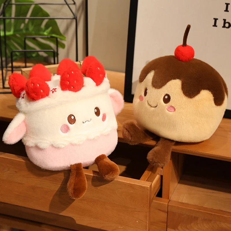 Heißer Cartoon Obst Kuchen Plüsch Puppe Kissen Erdbeere Blaubeere Mango Schokolade Kuchen Plüsch Spielzeug Hause Dekoration Geschenk Für Kinder