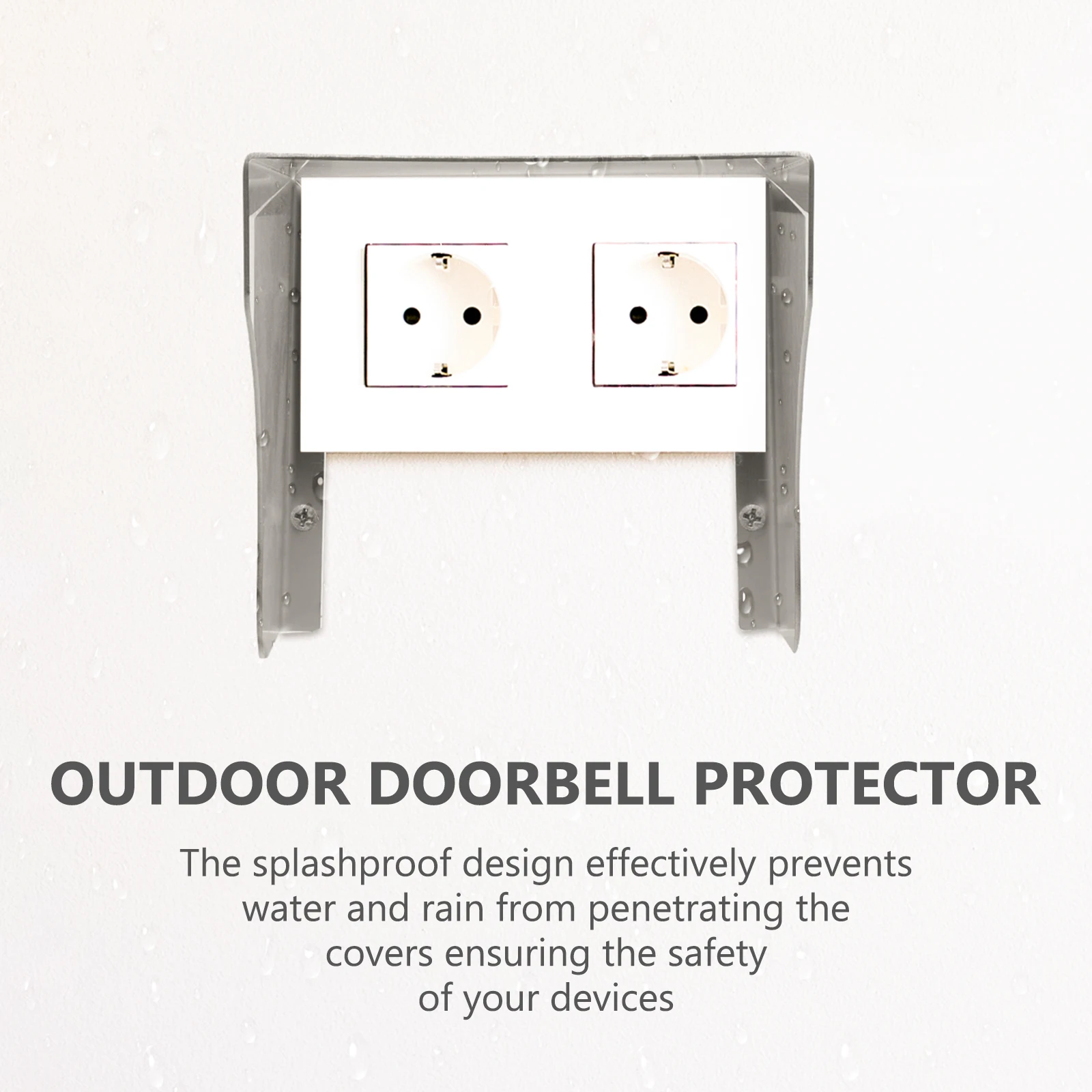 

1pcs Waterproof Doorbell Cover 125Mm Splash-Proof Metal Box For Outdoor Socket Access Control Ev Light Back Box