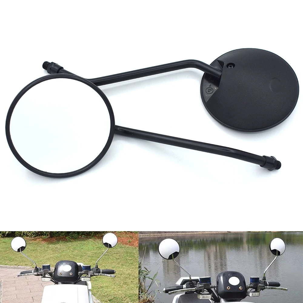 Universal 10mm Round Mirrors Motorcycle Rearview Mirrors Black for BMW F800GS F800R F800GT F800ST F800S F700GS F650GS