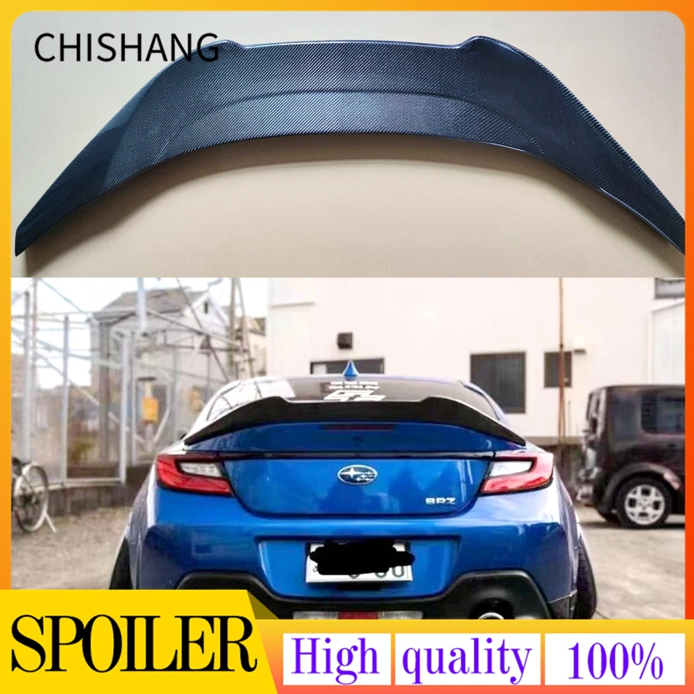 

For TOYOTA ZA86 GR86 For Subaru BRZ 2022 2023 2024 Real Carbon Fiber FRP Spoiler REAR WING TRUNK LIP SPOILERS High Quality T-R-D