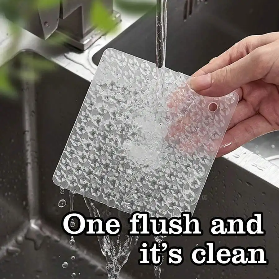 4-Count Plastic Vegetable Scrubber Pack, Household Cleaning, Dense Soft Kitchen Brush Carrots Potatoes Fruits