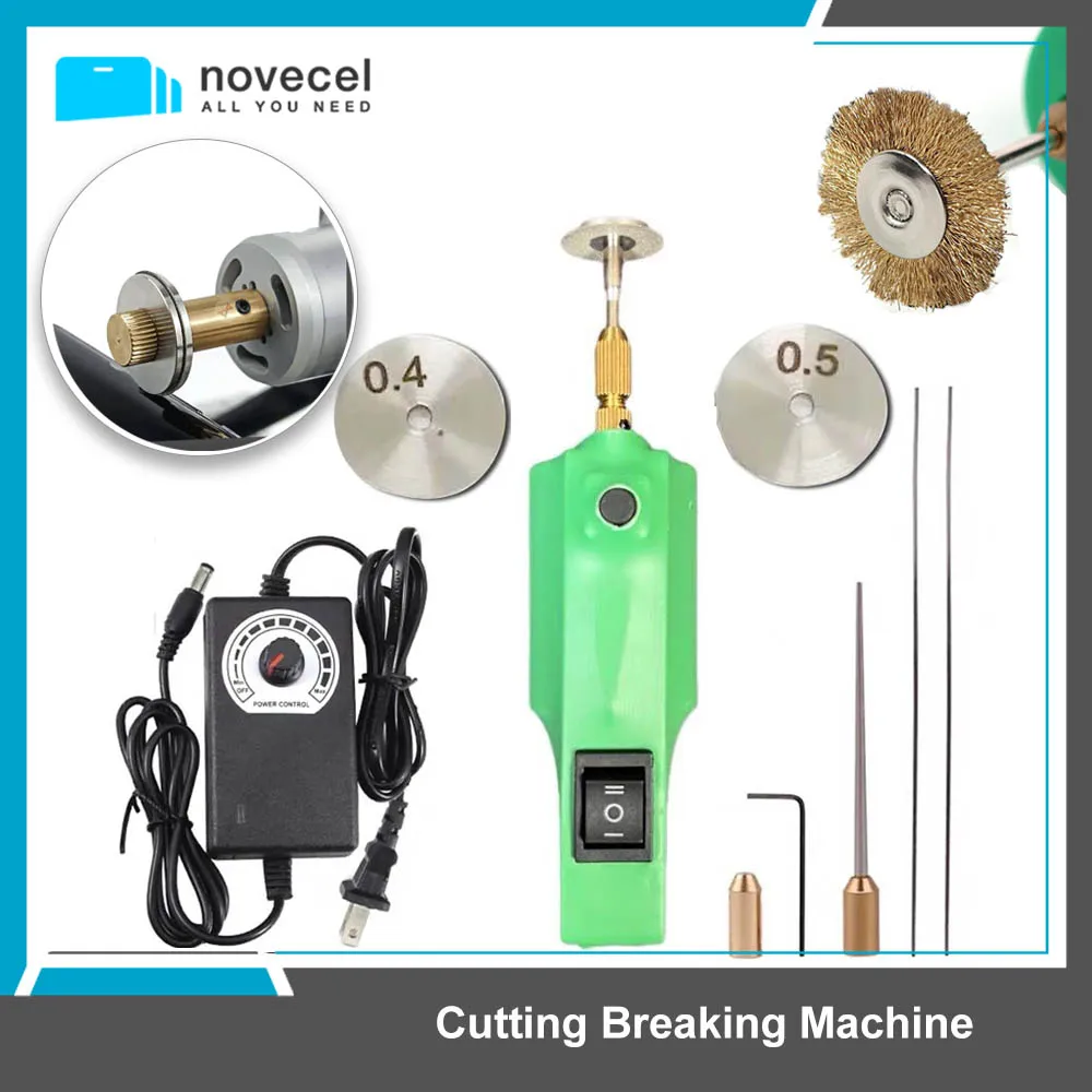 Novecel Handheld 2 in 1 Electric Cutting Polishing Machine Electric Sander with Cutting Piece for  Mobile Phone Maintenance