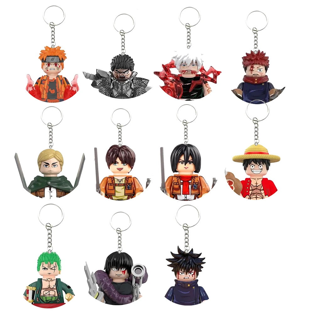 

11 styles of keychain character model toys