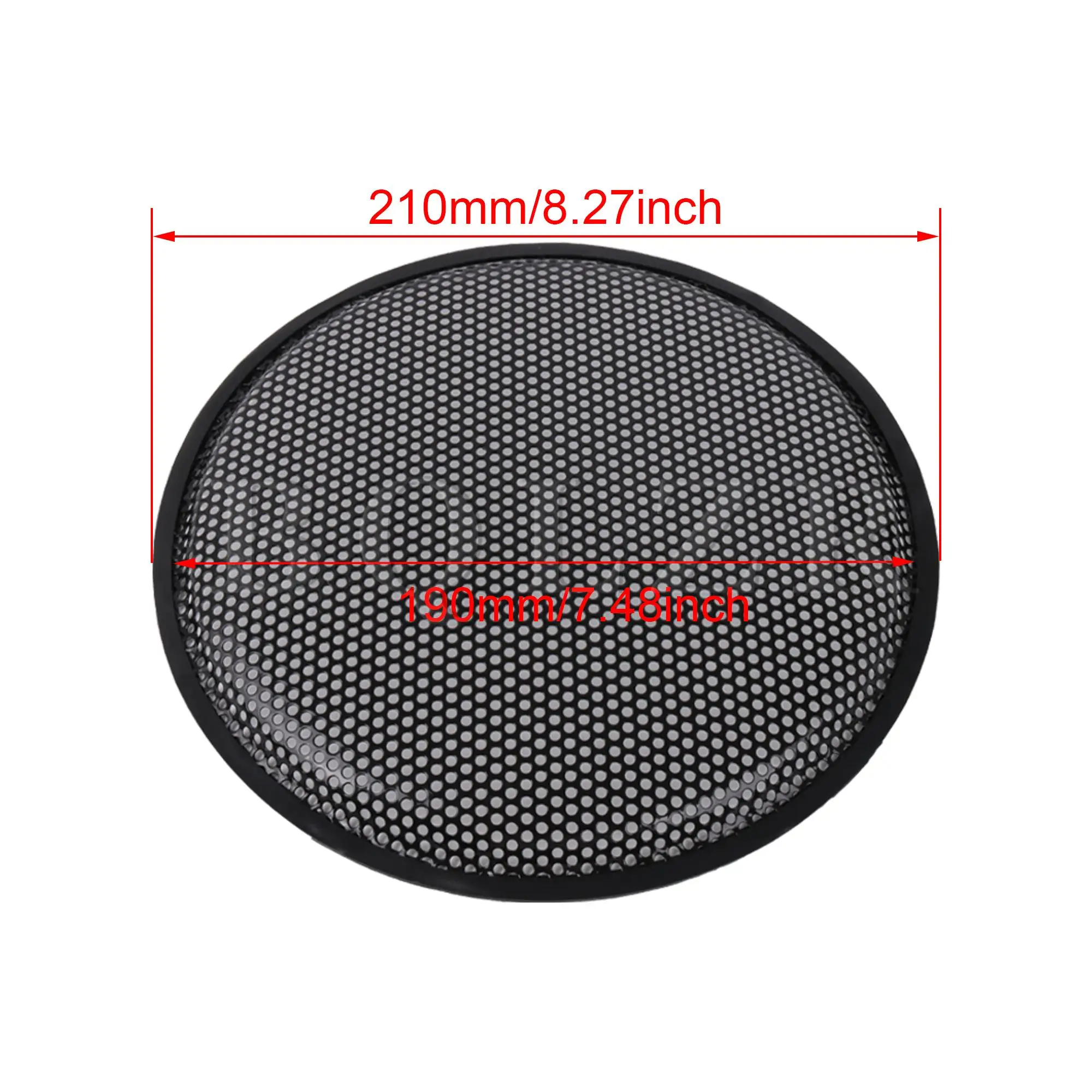 BQLZR-Capas Redondas Pretas para Grill para Home Theater, RV e Marine, 2PCs, 8 in