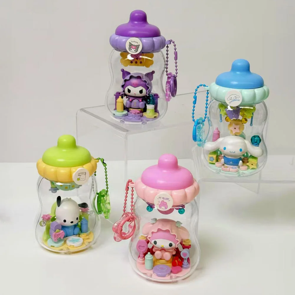 

Персонажи Sanrio, детская бутылочка, слепая коробка, игрушки, собранные строительные блоки, коллекция фигурок, декор для стола, детские рождественские подарки