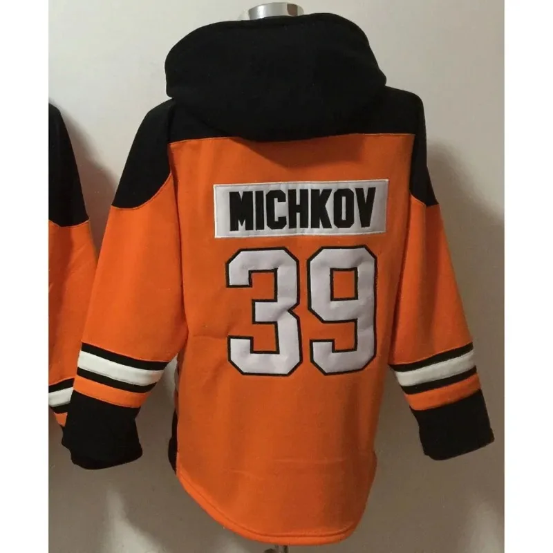 Travis Konecny Jersey America Philadelphia Ice Hockey Hoodies 39 Matvei Michkov Jersey 79 Carter Hart Jersey Stitched Pullover