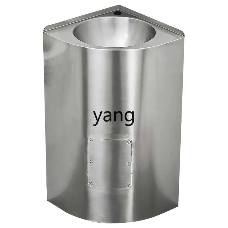 

YJQ stainless steel column washbasin household floor-to-ceiling triangular hand wash corner bathroom