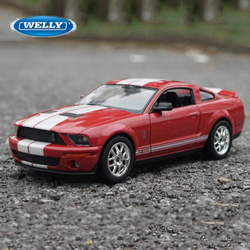 

Модель автомобиля WELLY 1:24 2007 Ford Shelby Cobra GT500 из сплава, металлическая игрушка, модель спортивного автомобиля, имитация коллекции, подарок для детей