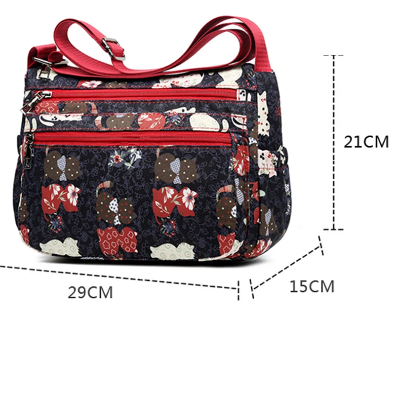 Multi-pocket Handbags Large Capacity Totes Women Bags Designer Vintage Shoulder Bags High Quality Messenger Bag Oxford Crossbody