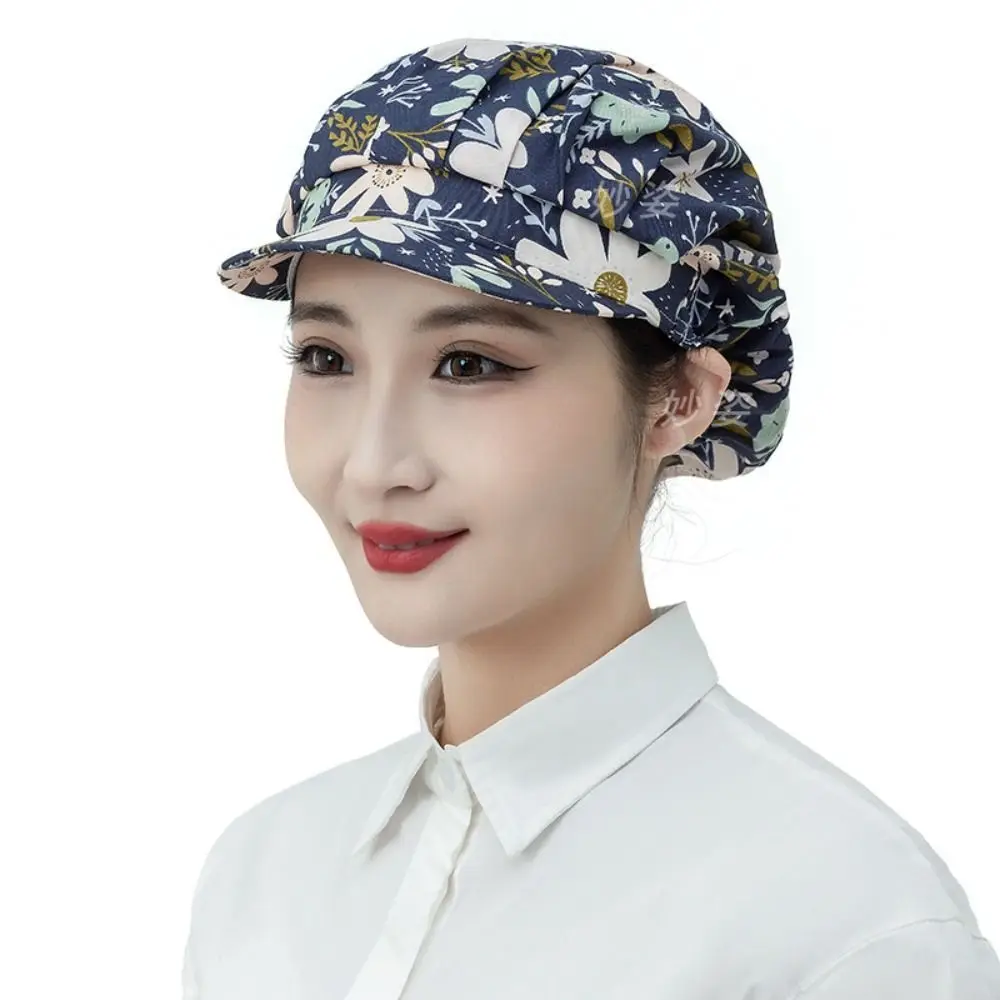 

Anti-hair Loss Kitchen Casquette Hat Full Cloth Adjustable Working Hat Resuable Sanitary Dust Protection Cap Female Men