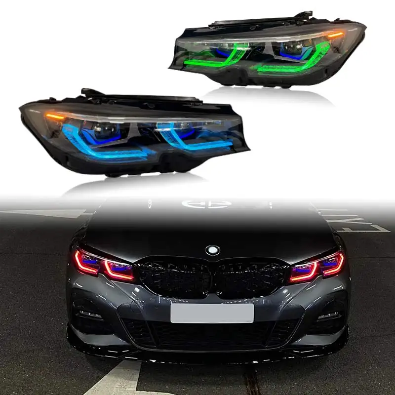 

For BMW 3 Series G20 G21 Automotive Headlights 2019-2022 RGB Daytime Running Light Switch Turn Signal Light