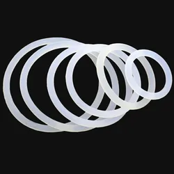 CS 5mm Food Grade Silicone White Sealing Ring Gasket OD 17-150mm VMQ O-Ring ID 7-140mm Waterproof And Heat Resistant