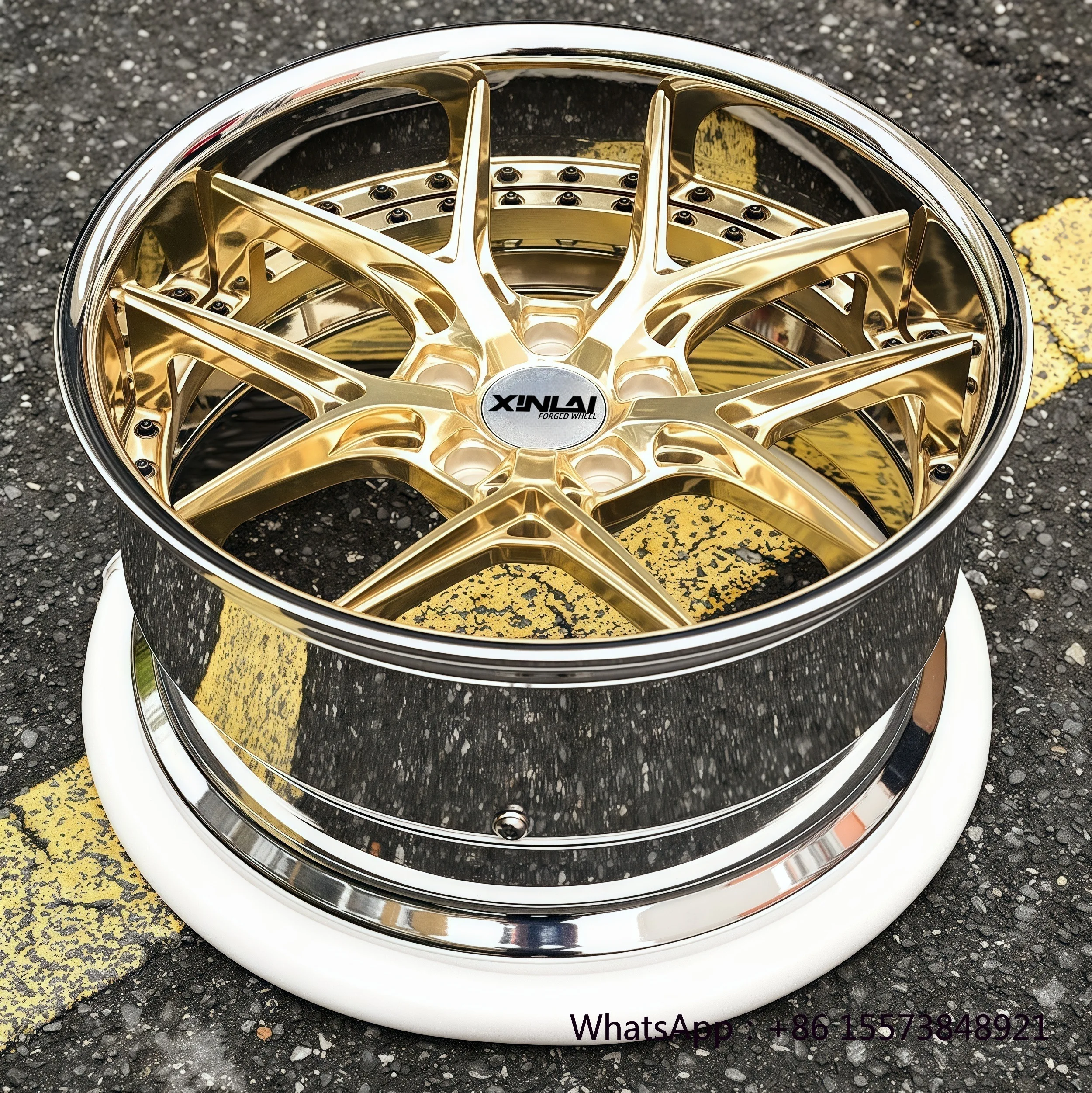 

Custom Deep Concave 2 Piece 5*120/114.3 18 19 20 21 22 Inch Passenger Car Aluminum Forged Wheel