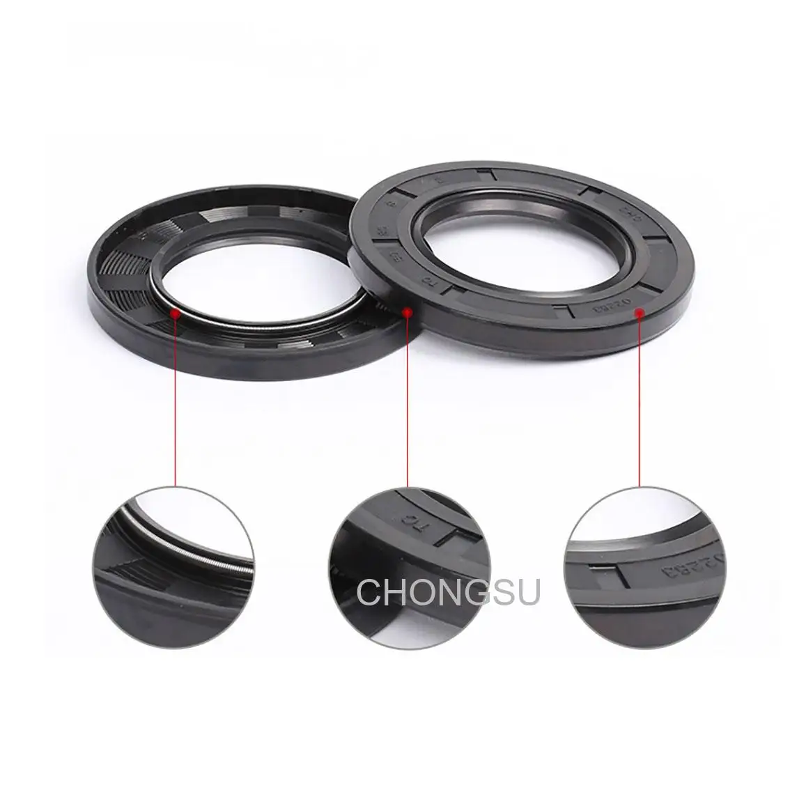 1Pcs Black ID 180mm-196mm TC/FB/TG4 Skeleton Oil Seal Rings NBR Double Lip Seal Gasket For Rotation Shaft