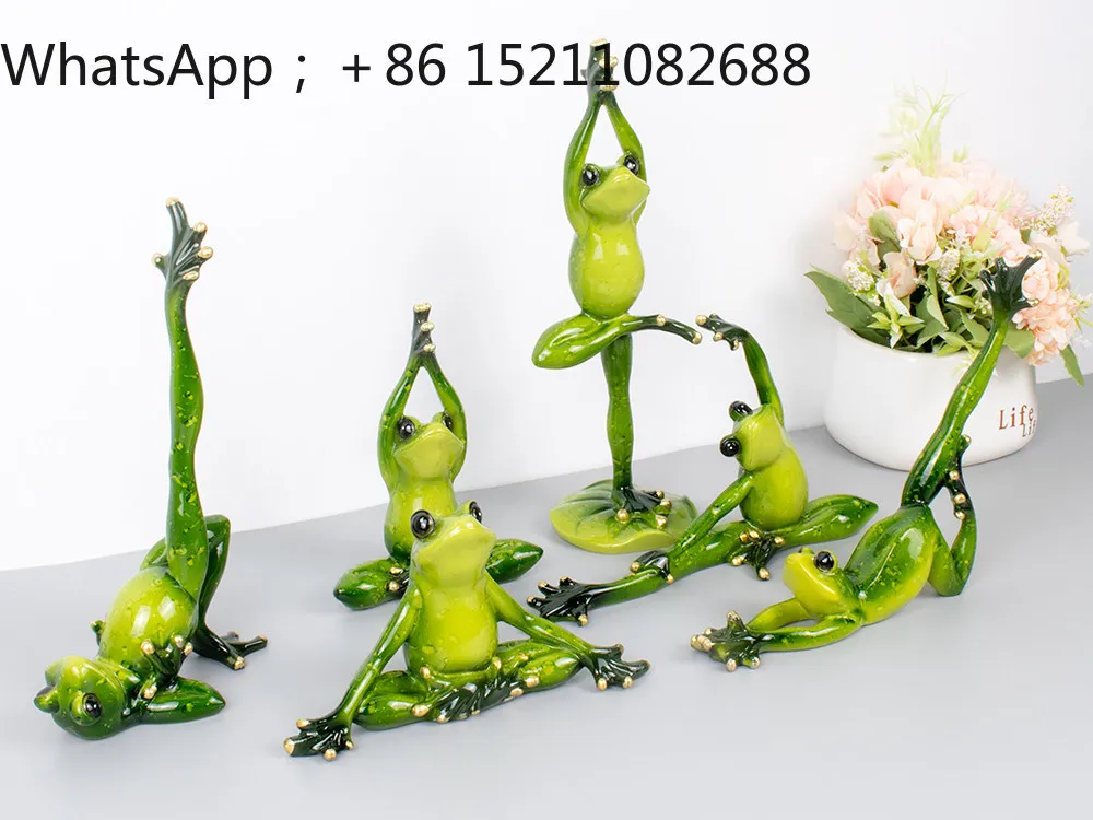 SCY yoga frog ornament home enchanting frog desk creative small ornament funny frog gives friends birthday gifts