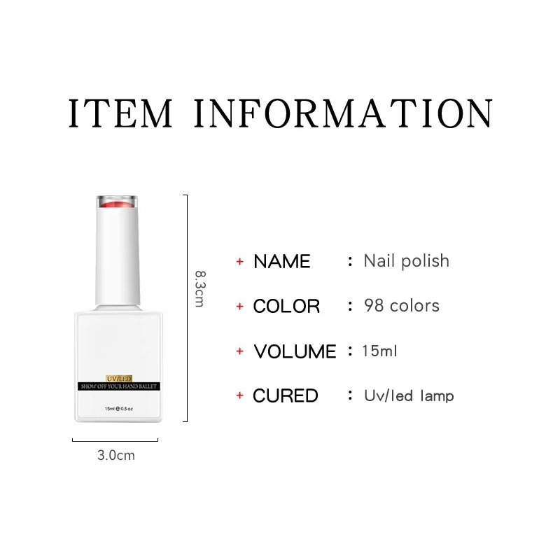Professional Nail Factory Supply Hot Popular 98colors Uv Gel Polish Set Kit OEM Custom Private Box Package