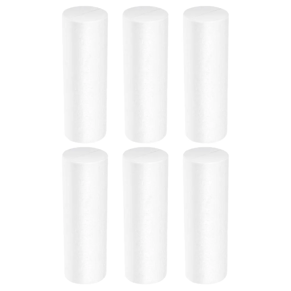 6 Pcs Foam Cylinder Party Decor Supply DIY Adornment Festival Aldut Toys Floral Blocks Christmas Bedroom Child Tots