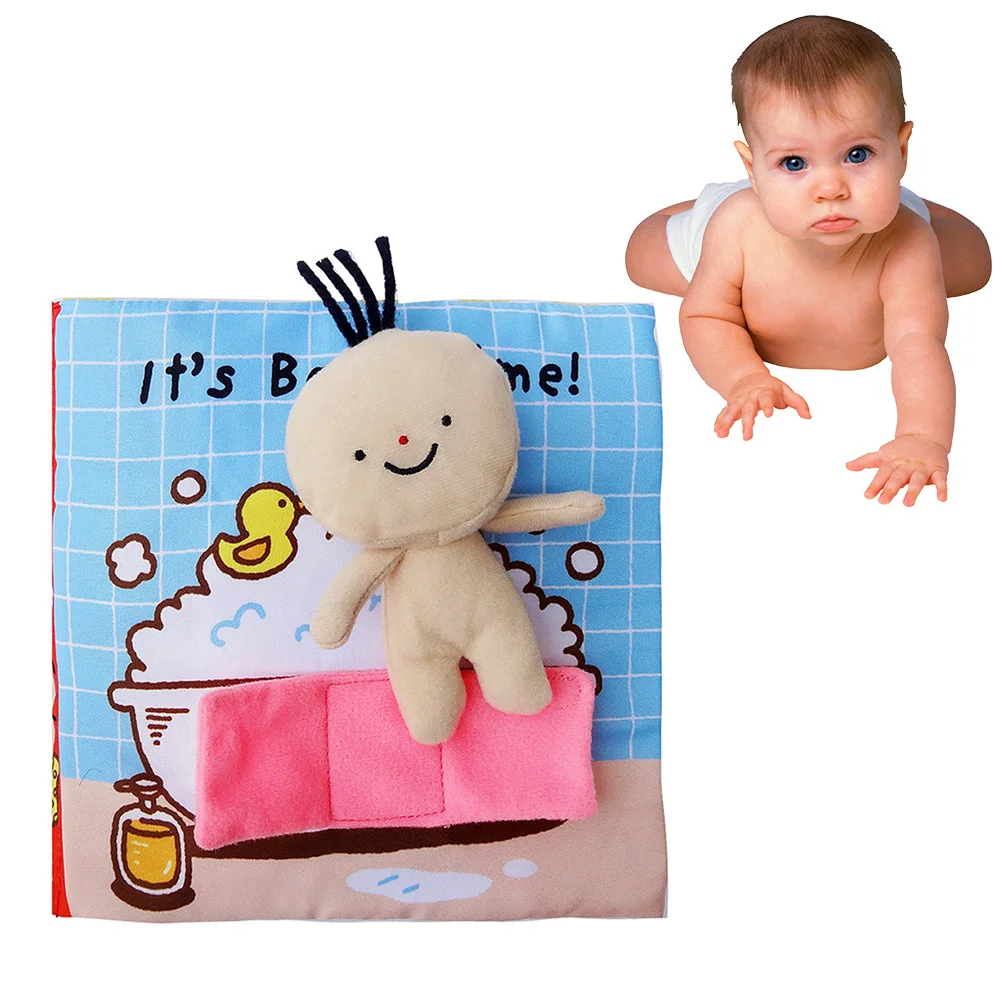 كتب تعلم الرضع كتاب قماشي للطفل قماش متين قابل للغسل يحفز مهارات الاتصالات لقراءة اللغة #3
