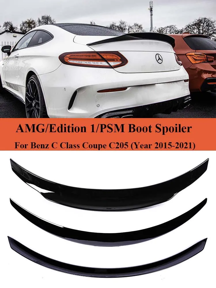 

Carbon Fiber Boot Rear Trunk Spoiler Deflector AMG PSM Style Gloss Black Wing Kit For Mercedes Benz C Class Coupe W205 2015-2021