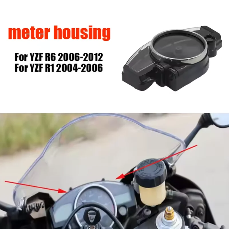 

For yamaha YZF R6 2006-2012 R1 2004-2006 Motorcycle Instrument Cluster Case Speedometer Tachometer Housing Cover