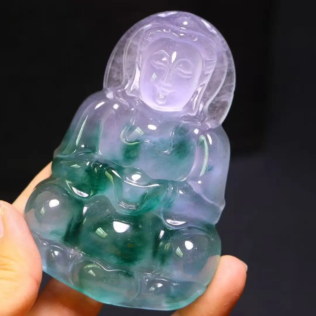 

Classic hot selling natural chalcedony pendant perfect precision carved Guanyin brand peace pendant exquisite gift