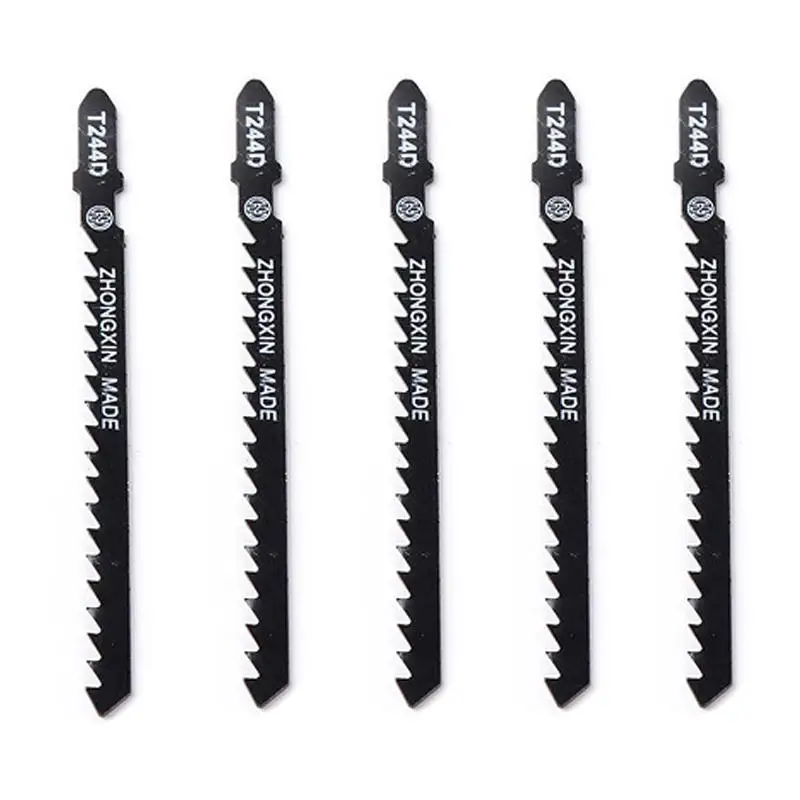 5Pcs/1 set Upgraded T244D 4mm Hardwood Curve Jig Saw Blades High Carbon Steel for Curve Cutting