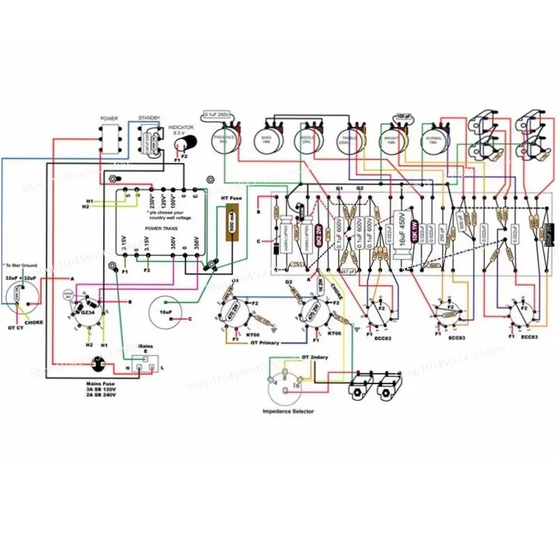 1pc JTM45 Style Power Amplifier Kit, Guitar Tube Amp Kit Available In Finished & Unassembled Kit - view 4