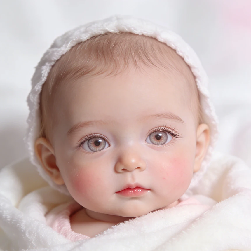 Reborn Baby 18inch 46cm Lifelike Little Infant Girl Soft Cute Realistic Baby Dolls Newborn