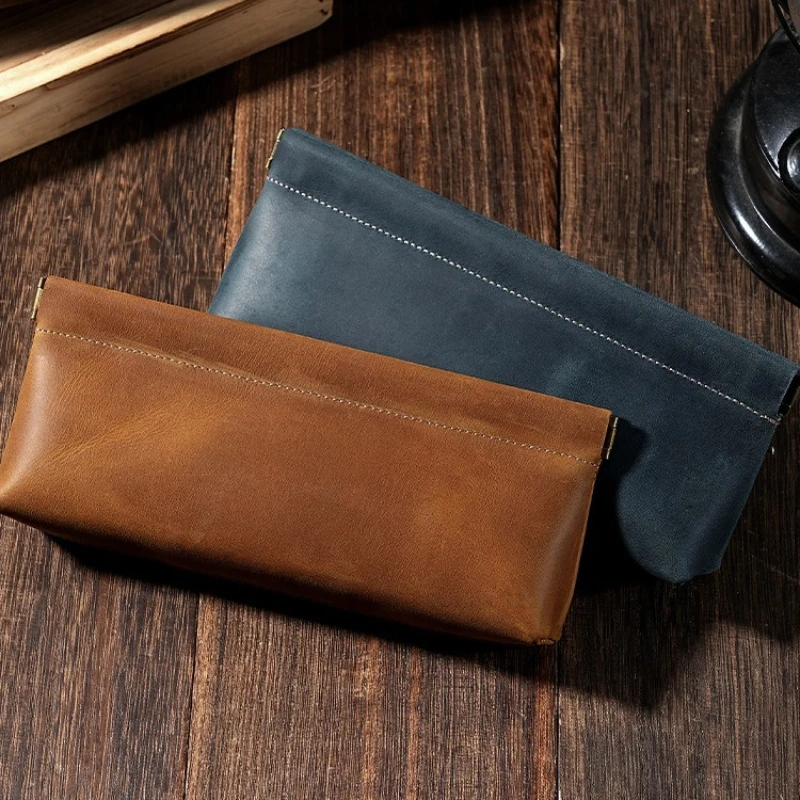 

Cowhide Pocket Bag for Purse,Coin Purse Lipstick Phone Cosmetic Accessories No Zipper Self-closing Travel Pouch for Storage