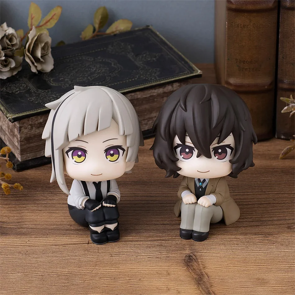9.5cm bungou cães vadios anime figura q-versão dazai osamu figura de ação nakashima san estatueta pvc coleção modelo boneca brinquedos