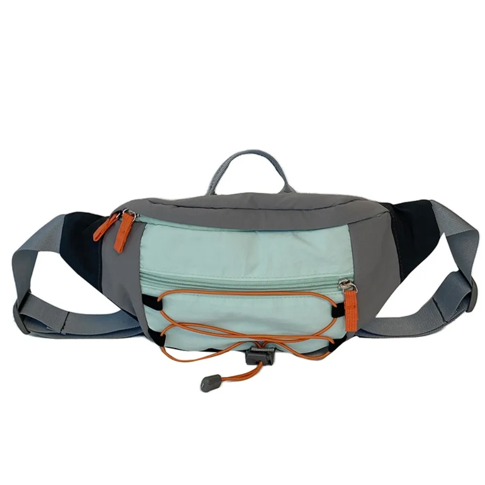 

Patchwork Contrast Color Men Chest Bag Y2k Nylon Outdoor Waist Bag Large Capacity Adjustable Strap Sports Walking Bag Travel