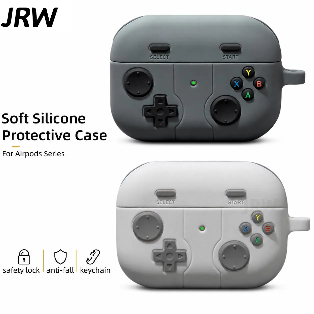New for AirPods Pro 3//Pro 2/Pro/4 Game Console Design Silicone Case with Cleaner Kit & Keychain For AirPods Pro 3/For AirPods 4