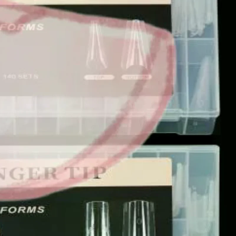 140/280 قطعة ساندويتش أشكال أظافر مزدوجة ملحقات-أشكال مزدوجة قالب سفلي طويل مربع اللوز مسمار الفن أشكال مانيكير أداة #1