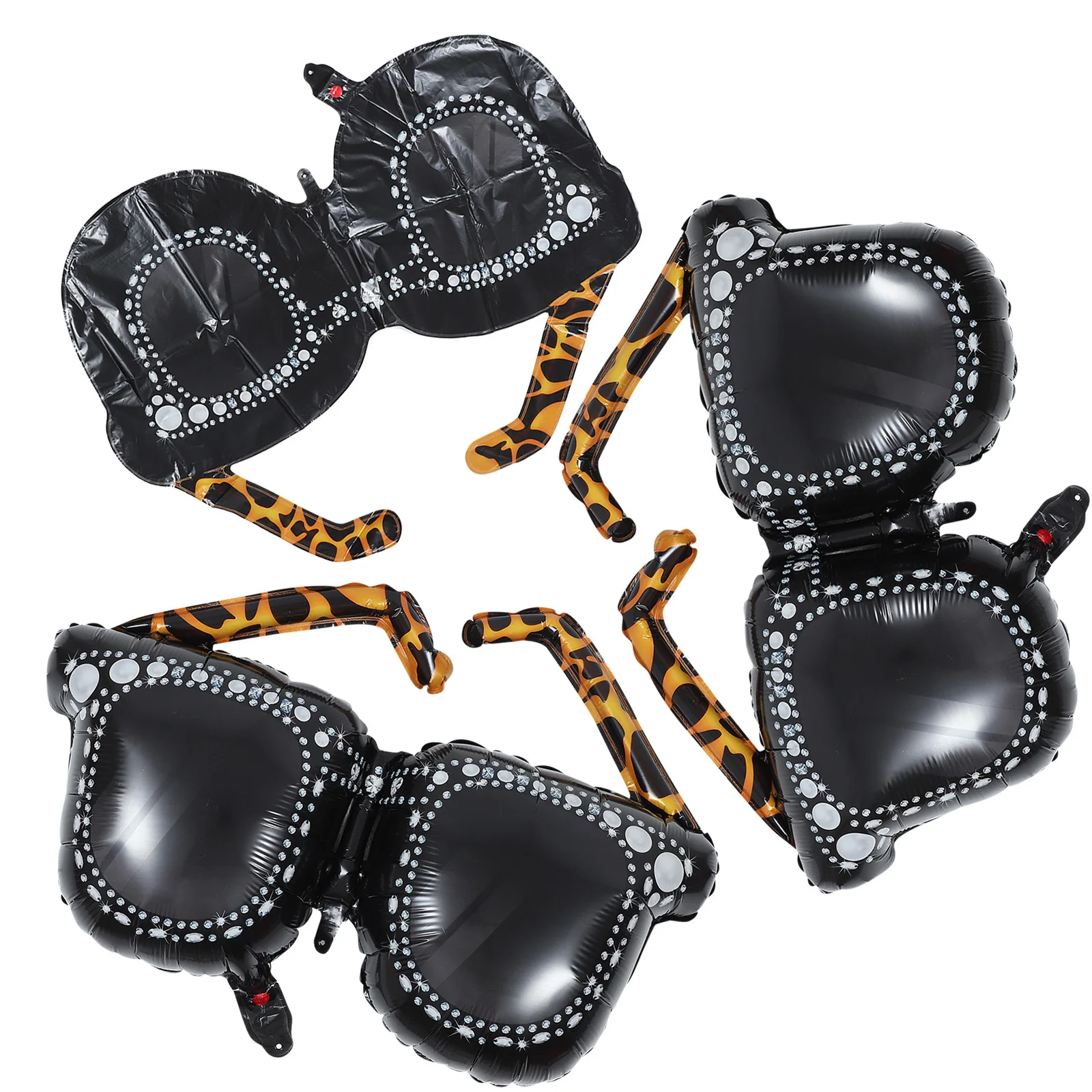 3 قطعة بالونات النظارات الشمسية نفخ 90S زينة الحفلات الدعائم الرجعية 90S موضوع لوازم الحفلات ديسكو الخلفيات