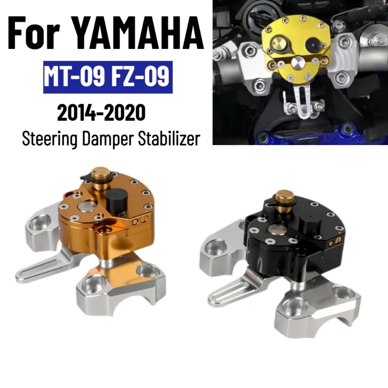 For YAMAHA MT-09 FZ-09 MT09 FZ09 2014-2020 Motorcycle Steering Damper Stabilizer Handlebar Clamp Bracket Reverse Safety Kit