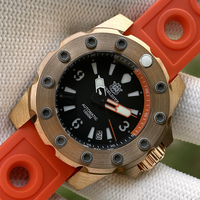 Steeldive Brand SD1948S V2 Black Dial Bronze Bezel Buckle 44.5MM Solid Case 1000M Waterproof NH35 Automatic Dive Watch for Men