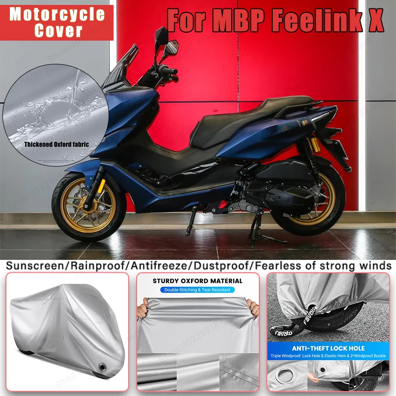 

For MBP Feelink X No Ear Motorcycle Cover - Outdoor Full Body Protection, Waterproof Dustproof Heat-Resistant Moto Accessory