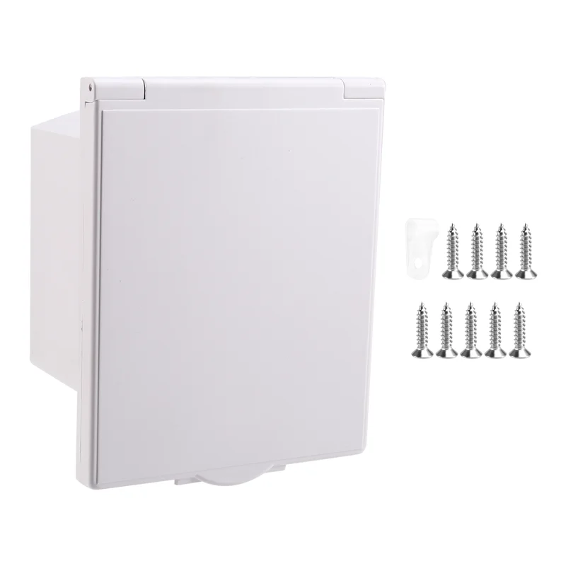 

16A 220V Waterproof Power Outlet External 3Pin Flush Female Socket Plug For RV Motorhome Trailer Caravan