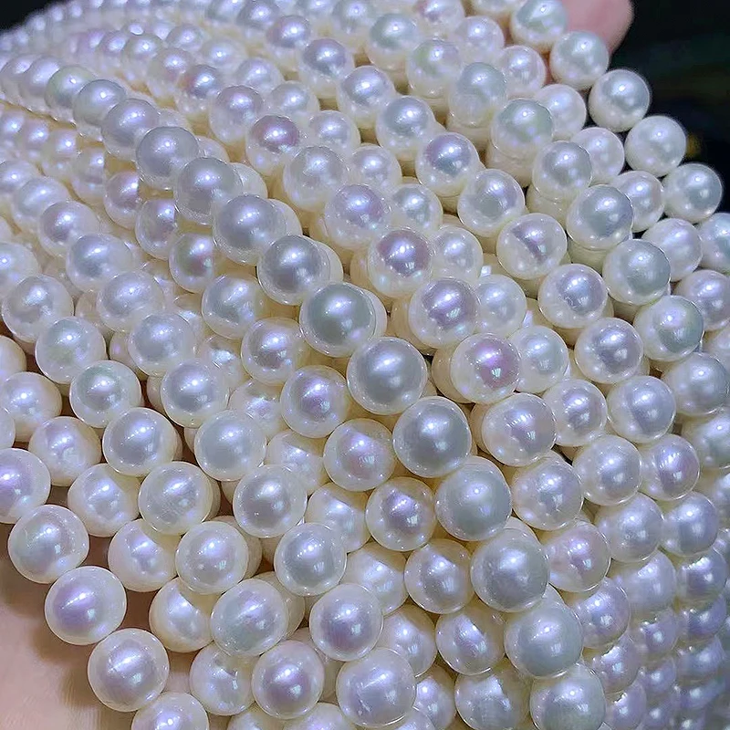 

Natural Pearl Loose Beads 4A Quality High Luster Freshwater Pearls Strand for Woman Jewelry Charms Necklace DIY