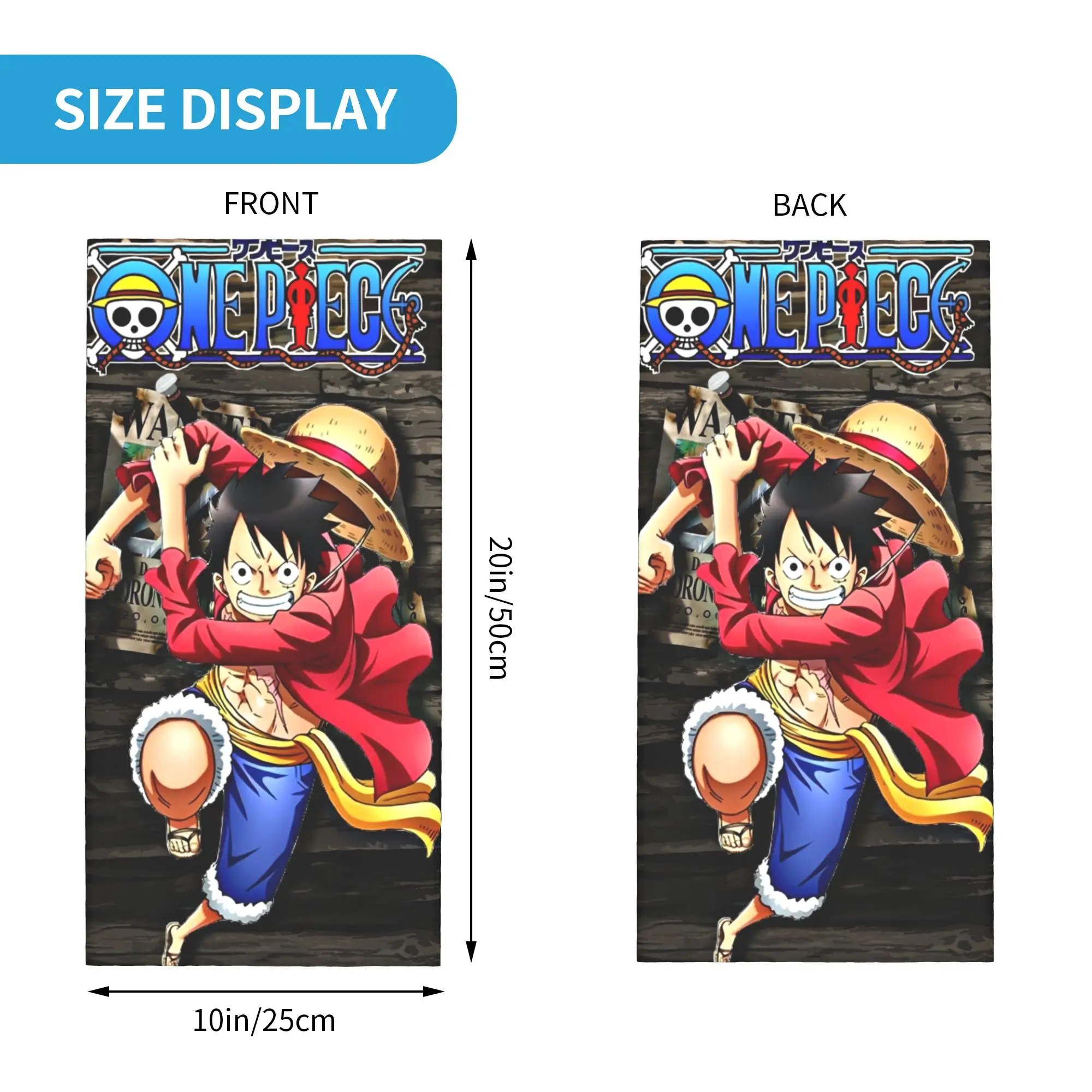 one piece anime manga luffy Wrap Scarf Merchandise Neck Cover  Bandana Multifunctional Cycling Headband for Men Women All Season