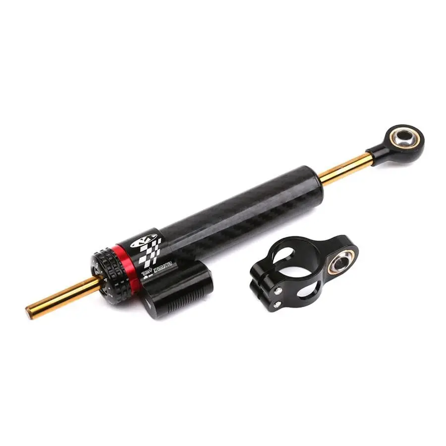 250mm/9.8" Aluminum Motorcycle Steering Damper Stabilizer Rod 16 Adjustment Gear - Image 2