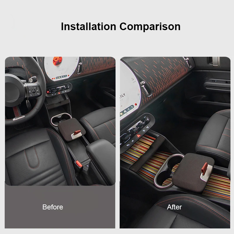 6pcs Anti-Slip Gate Slot Cup Mats for Mini Countryman U25 2024 2025 Accessories Non-Slip Mat Car Sticker Interior Leather Pad