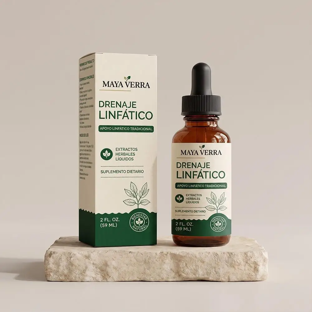 MAYA VERRA 59ml Lymphatic Drainage Herbal Drops Natural Plant-Based Dietary Supplement for Unisex Daily Wellness Body Care