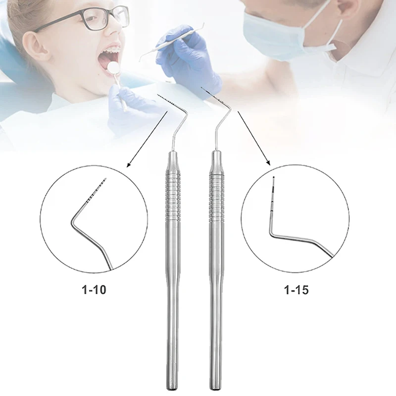 Hot Sale Dental Stainless Steel Periodontal Probe With Scaler 1-10 1-15  Probe Instrument Tool Teeth Clean Hygiene Tools