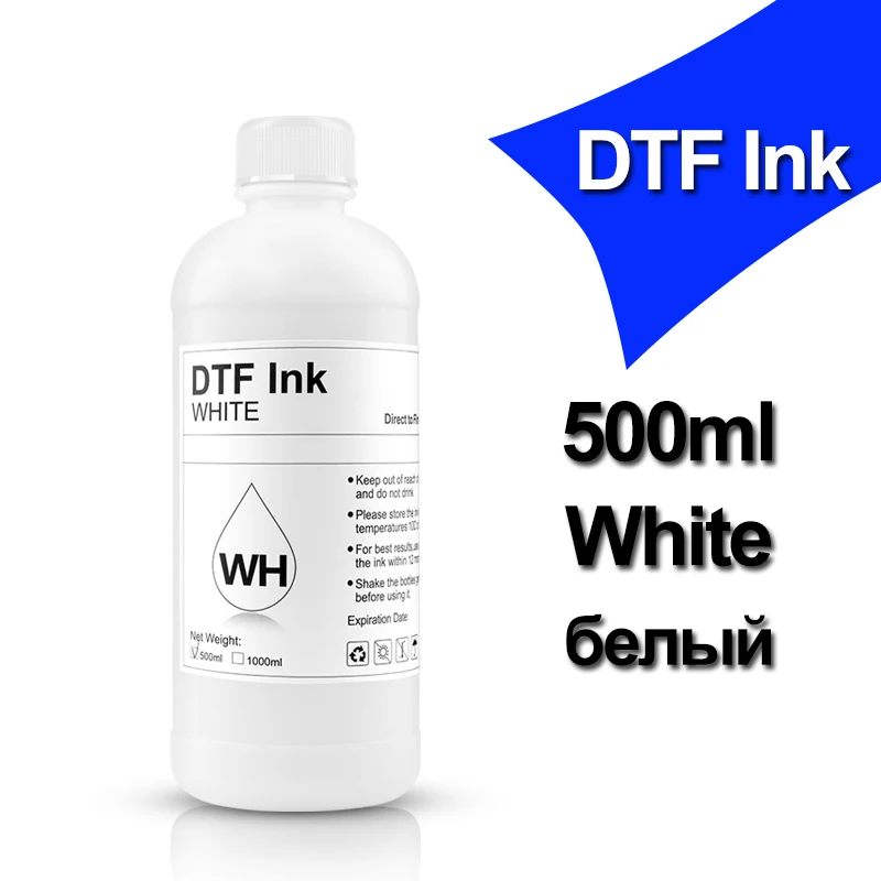 500ML DTF Ink For Epson L805 L1800 I3200 1390 1400 1430 XP600 Modified DTF Inkjet Printer Direct Transfer Film Ink Eco Quality