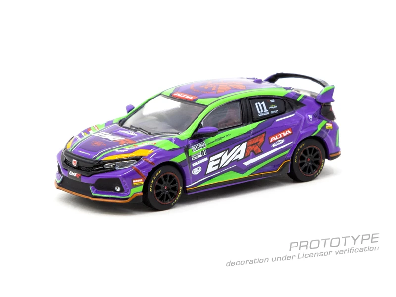 Tarmac Works 1:64 Civic Type R FK8 EVA Racing Model Car